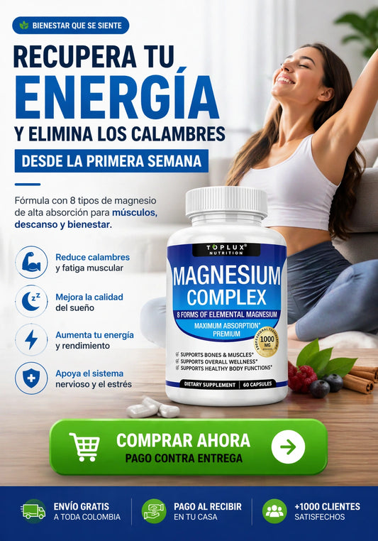 MAGNESIUM COMPLEX PREMIUM - RECUPERA TU ENERGÍA, ELIMINA CALAMBRES Y CONTROLA TU INSULINA